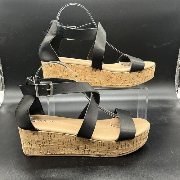 Torrid Strappy Wedge Sandal Cork Bottom Women’s 10.5 casual summer vacation - Picture 1 of 7